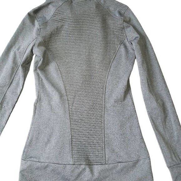 Athleta Women's Size XXS Grey Zip-Up Jacket Pockets Thumb Holes GUC - Picture 10 of 10